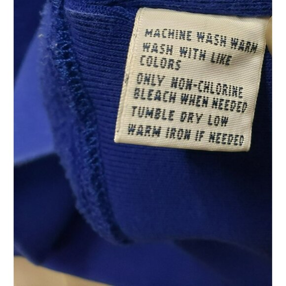 Polo By Ralph Lauren Crewneck Sweatshirt Large, Blue w Orange Pony, Cotton Blend - Picture 4 of 7